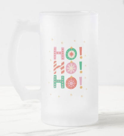 Ho! Ho! Ho! Frosted Glass Mug