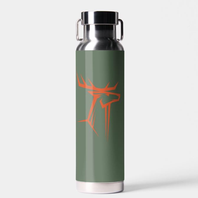 Buck Hunter Orange and Camo Green Water Bottle