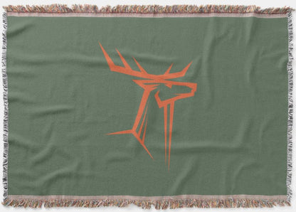 Buck Hunter Orange and Camo Green Blanket